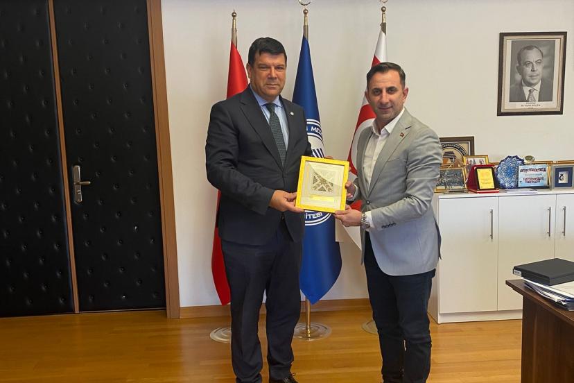 Dünya Gençlik Konseyi Genel Başkanı Hüseyin Celep’ten Doğu Akdeniz Üniversitesi Rektörü Prof. Dr. Hasan Kılıç’a Ziyaret