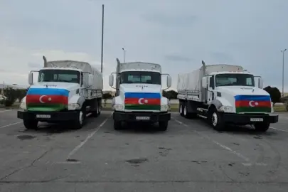 Azerbaycan ' Cumhurbaşkanı İlham Aliyev’in talimatı ile  İran’a insani yardım araçları gönderildi