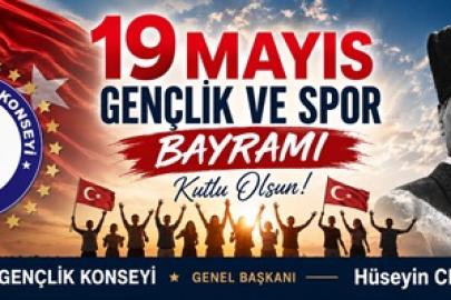 Dünya Gençlik Konseyi Genel Başkanı  HÜSEYİN CELEP ' den 19 MAYIS GENÇLİK SPOR BAYRAMI MESAJI