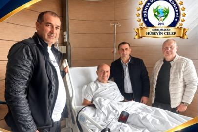 DÜNYA GENÇLİK KONSEYİ’NDEN KKTC 5. CUMHURBAŞKANI ERSİN TATAR’A GEÇMİŞ OLSUN ZİYARETİ