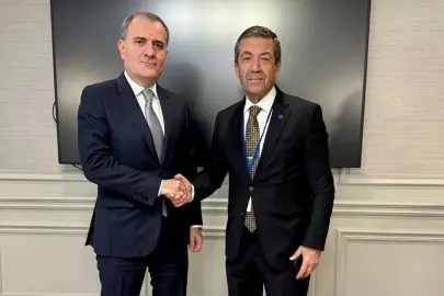 KKTC. DIŞ İŞLERİ BAKANI TAHSİN Ertuğruloğlu , Azerbaycan Dışişleri Bakanı Bayramov ile bir araya geldi