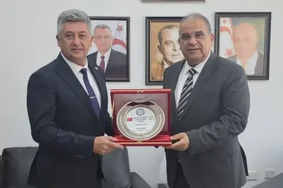 KKTC. Sivil Savunma Teşkilatı Başkanı Balaban, Bakan Sucuoğlu’nu ziyaret etti: